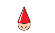 Pixie in a red hat